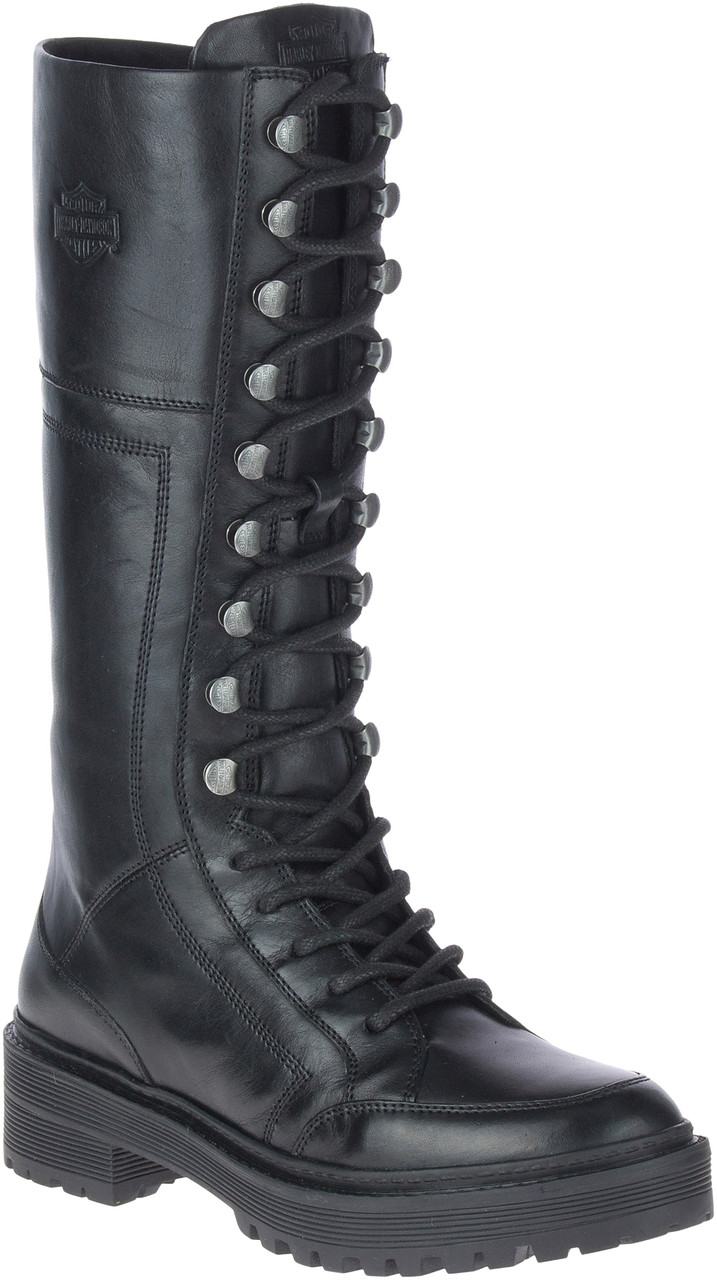 Harley-Davidson® Women's Dalwood 12-Inch Black Motorcycle Boots