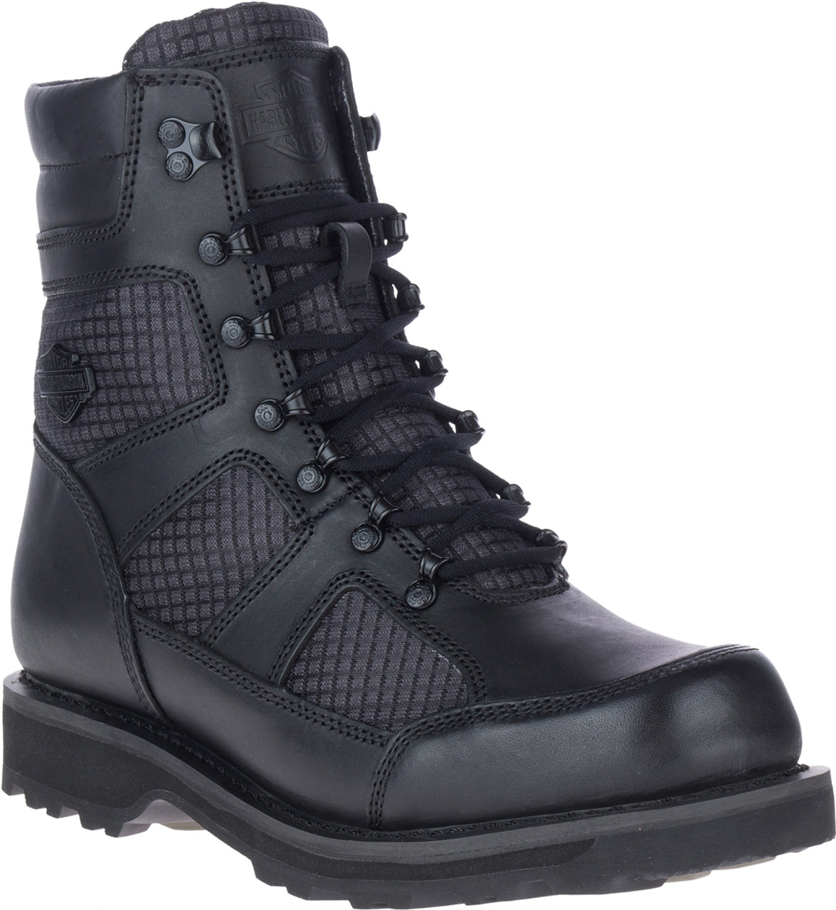 Harley-Davidson® Men's Lensfield 7-Inch Black Motorcycle Boots, D93771