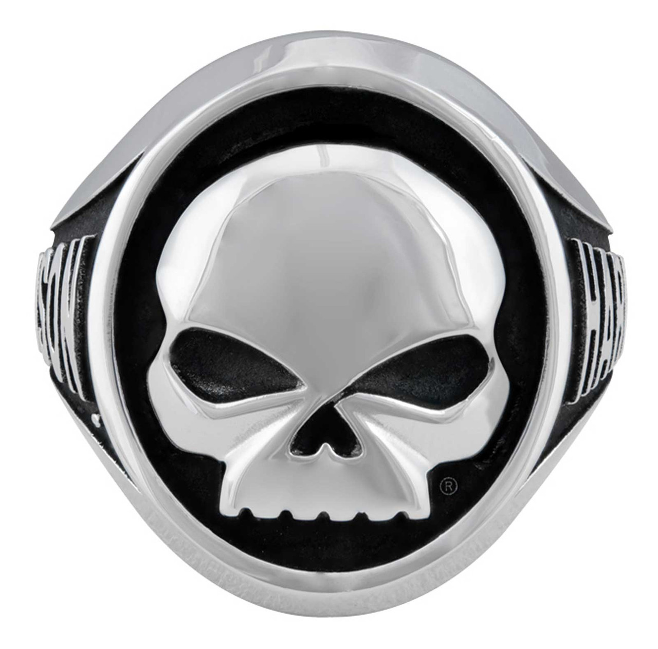 Harley-Davidson® Men's Willie G Skull Stainless Steel Metal Ring