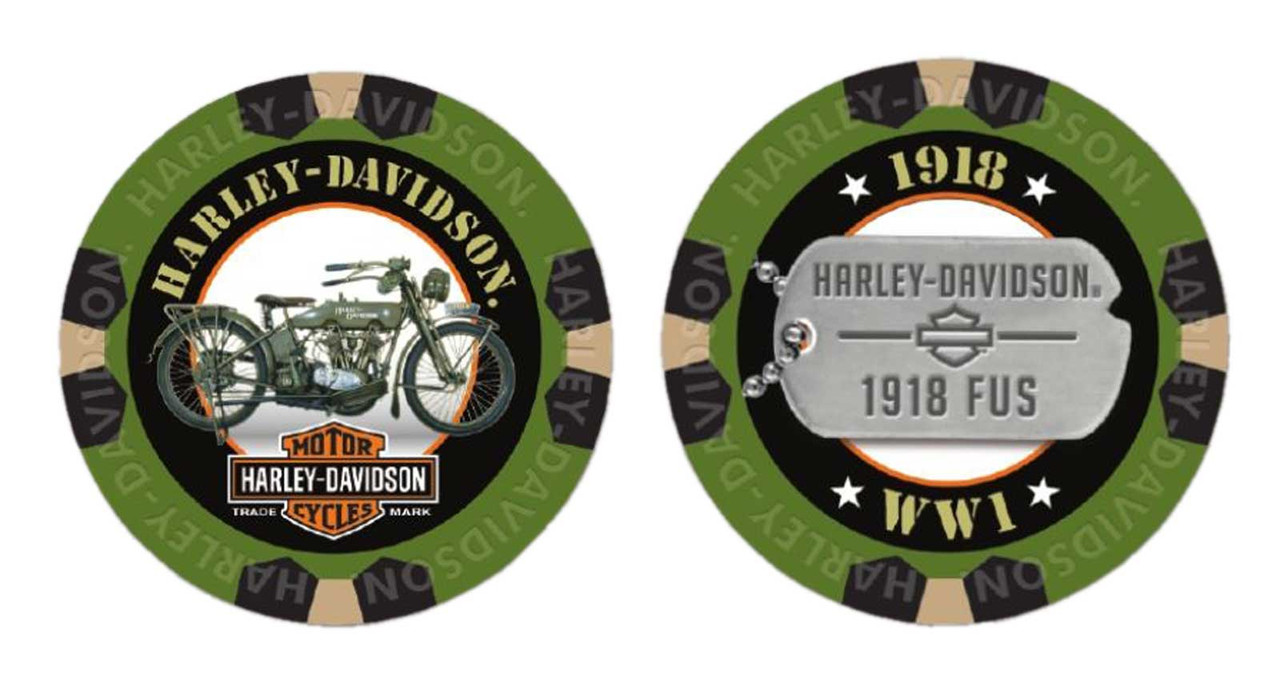 Harley-Davidson® Military Series Bravo 2 1918 FUS Collectible Poker Chips  6742