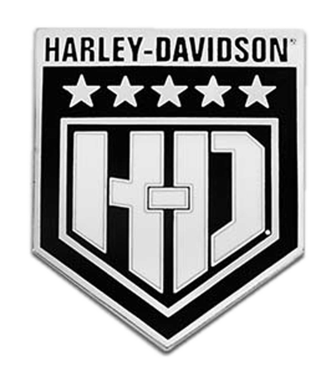 Harley-Davidson® 1.5 inch. H-D White Shield Metal Pin, Antique
