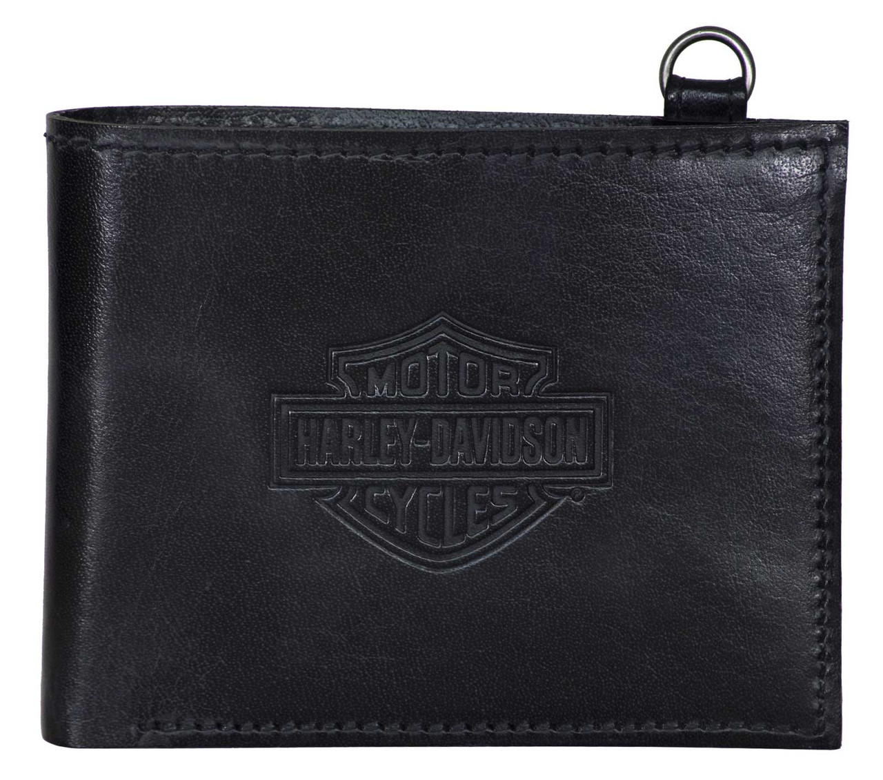 Harley-Davidson® Men's Traditional B&S Bi-Fold Genuine Leather Wallet ...