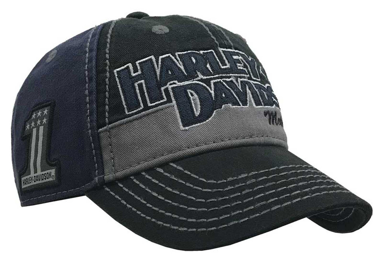 Harley-Davidson® Men's Chain Stitch Curved Adjustable Colorblocked Baseball  Cap