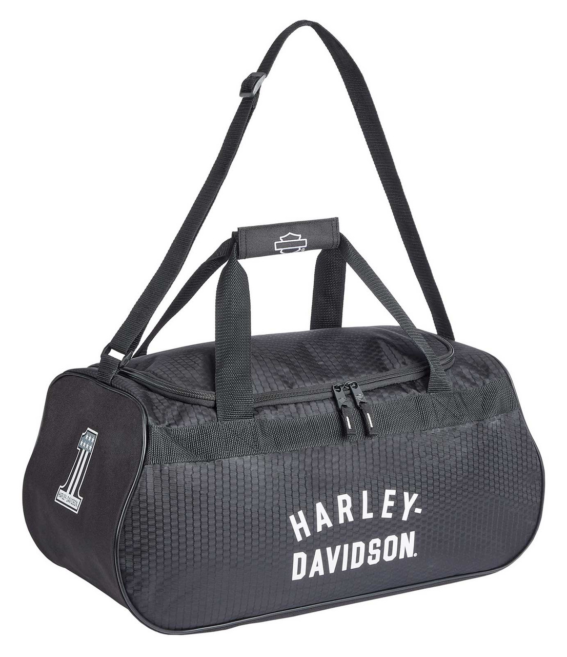 Harley Davidson Off White 1 Logo Sports Duffel Bag w Shoulder