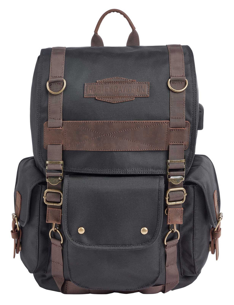 Ponderosa Ballistic & Leather USB Backpack