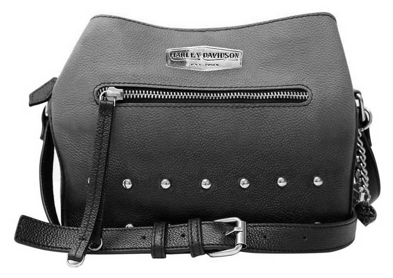 HARLEY-DAVIDSON バッグ グレー/ブラック Harley-Davidson® Women's Ombre Effect Leather Crossbody