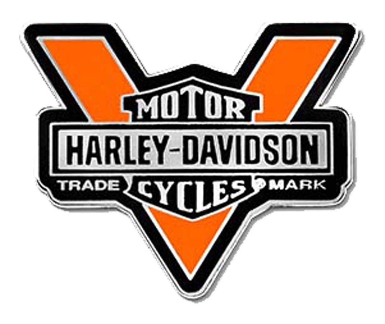 Harley-Davidson® 1.5 inch. 'V' Bar & Shield Logo Metal Pin, Silver