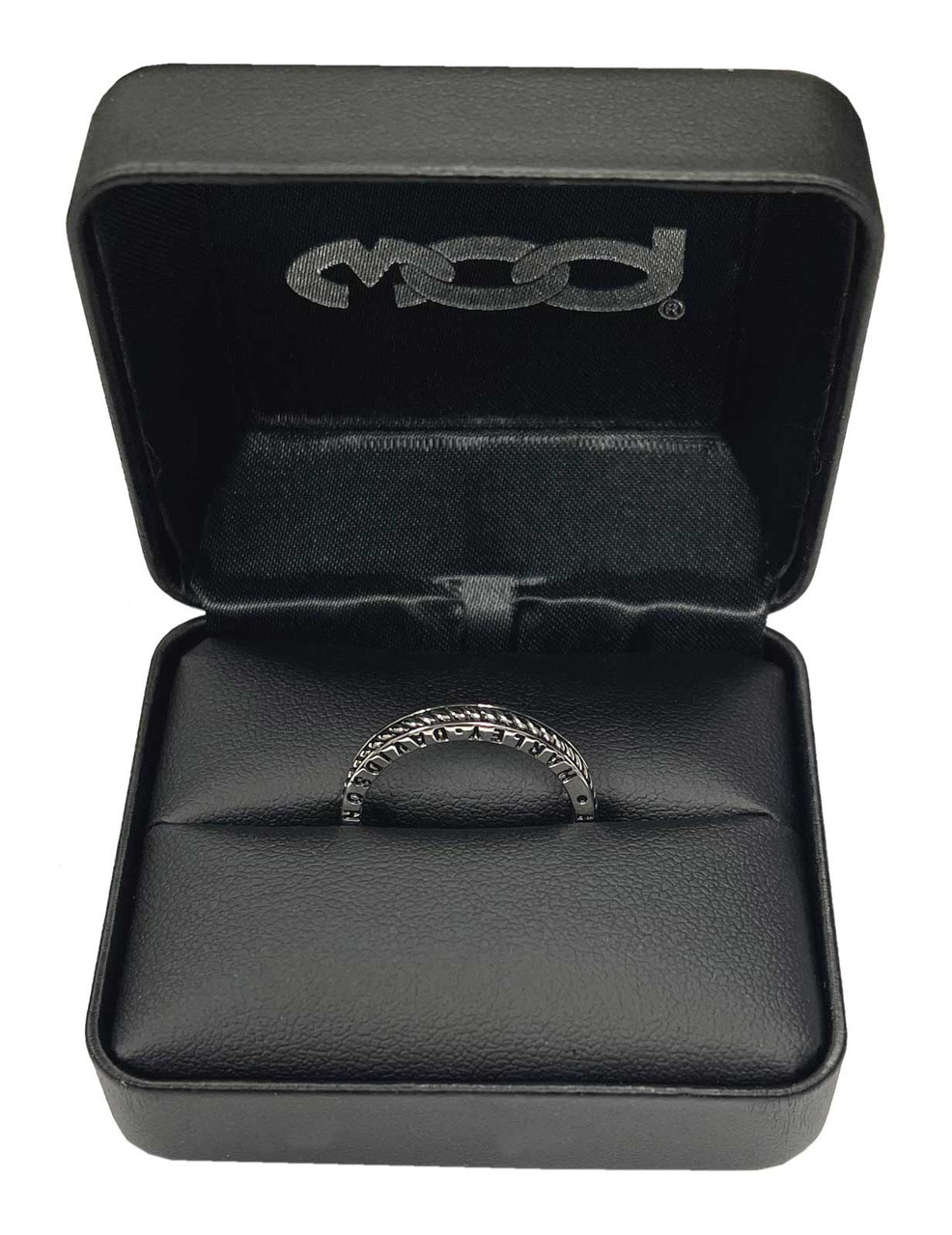 Hd Rope Ring Harley-Davidson® Women's Engraved H-D Rope Stacking Ring - Sterling ...