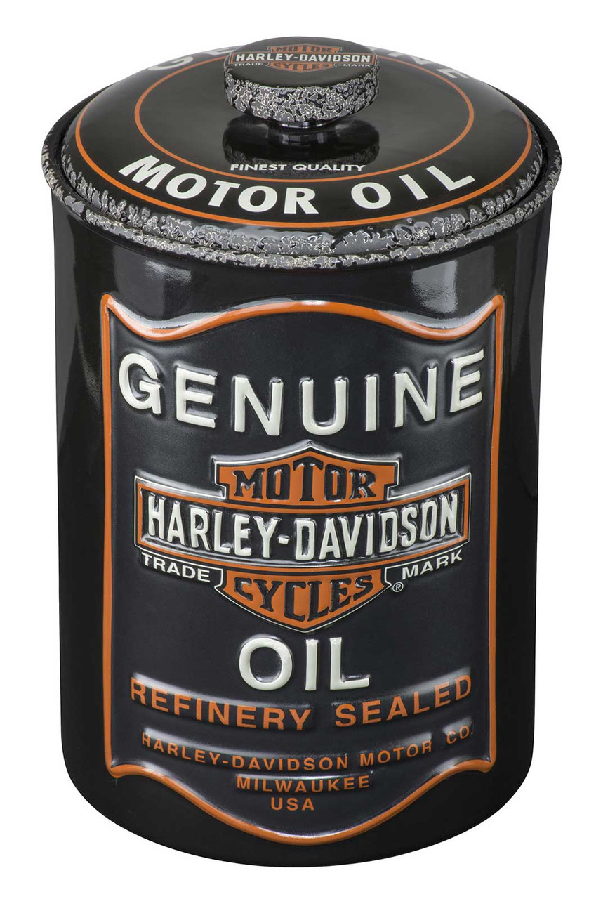 Harley-Davidson® Trademark Bar & Shield Oil Can Ceramic Sculpted