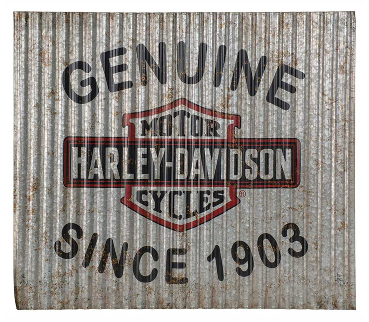 Harley-Davidson® Genuine Since 1903 Bar & Shield Corrugated Metal