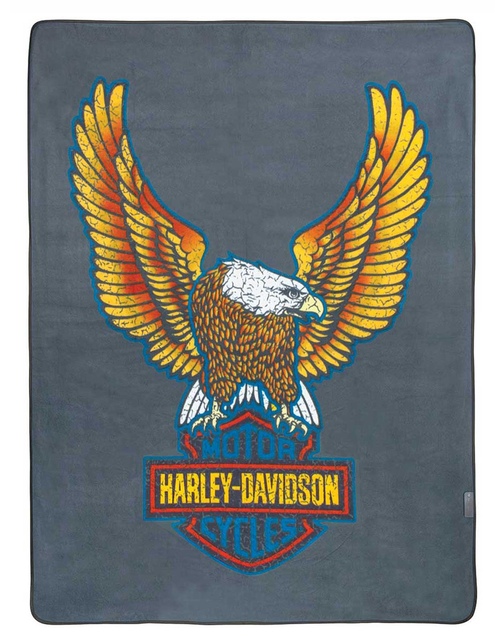 HarleyDavidson ハーレーダビッドソン イーグル 毛布 ブランケット Harley-Davidson® Folding Fleece Blanket, Vibrant Bar & Shield