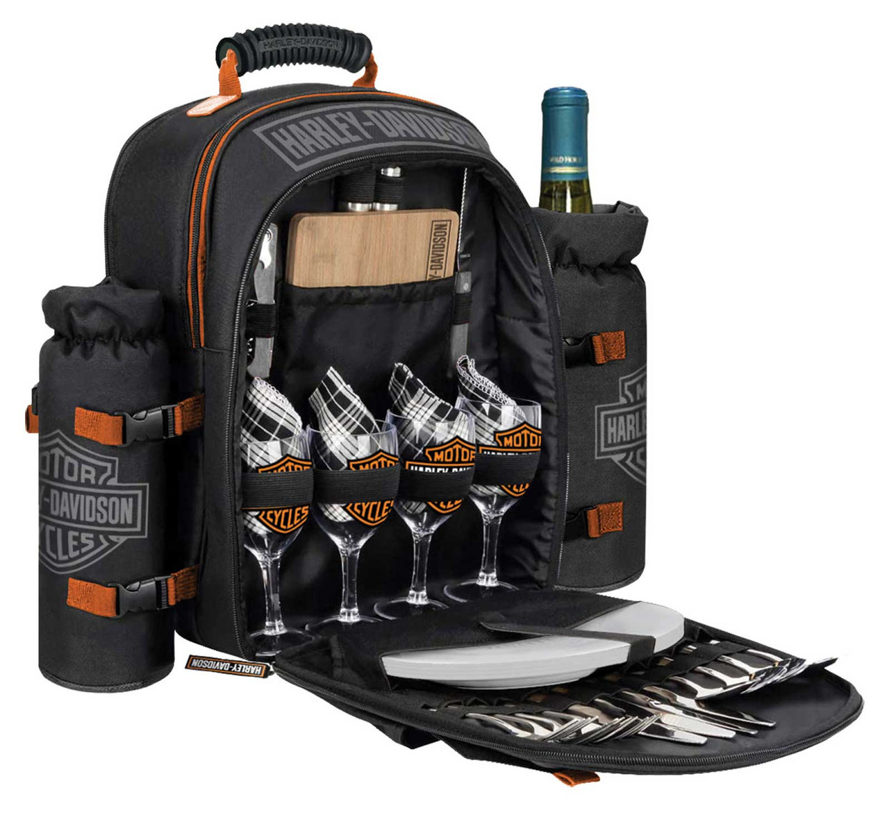 HarleyDavidson® Picnic Pack Set, Bar & Shield Logo Backpack Black