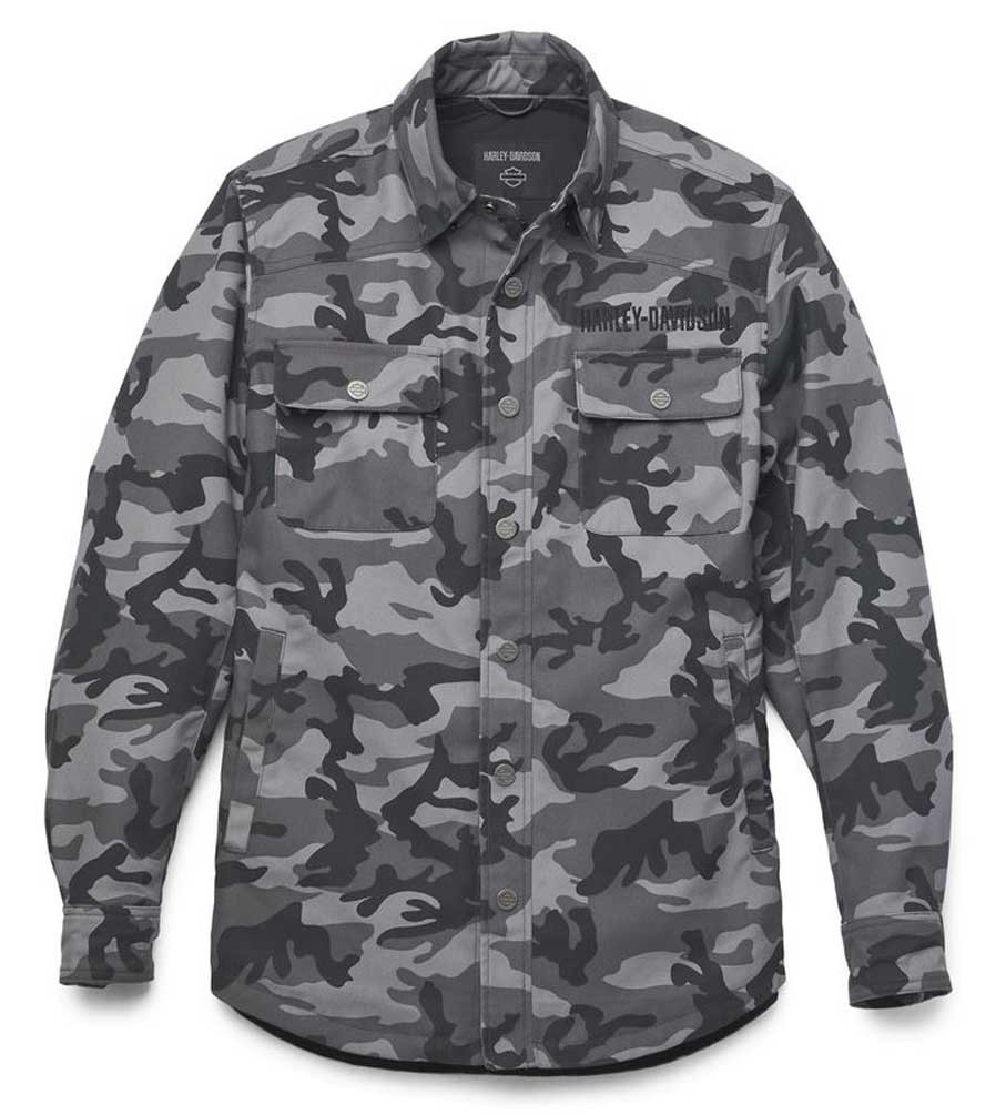 Harley-Davidson® Men's Operative Camo Snap Riding Shirt Jacket