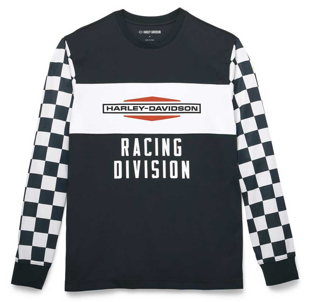 Harley-Davidson® Men's Racing Checkerboard Long Sleeve