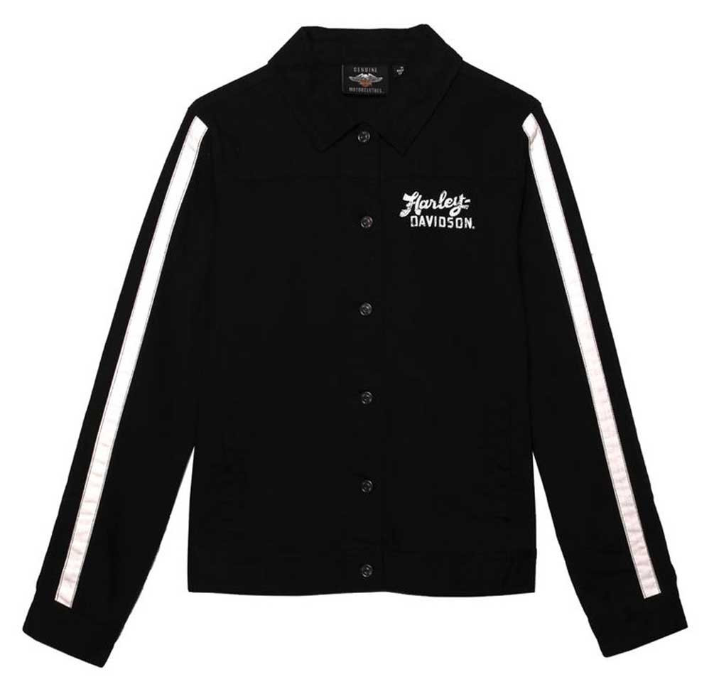 Harley-Davidson® Women's Gas & Oil Sleeve Stripe Casual Jacket