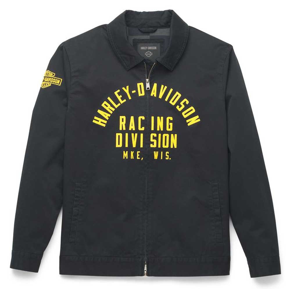 Harley-Davidson® Men's Racing Two-Way Zip Casual Jacket - Black