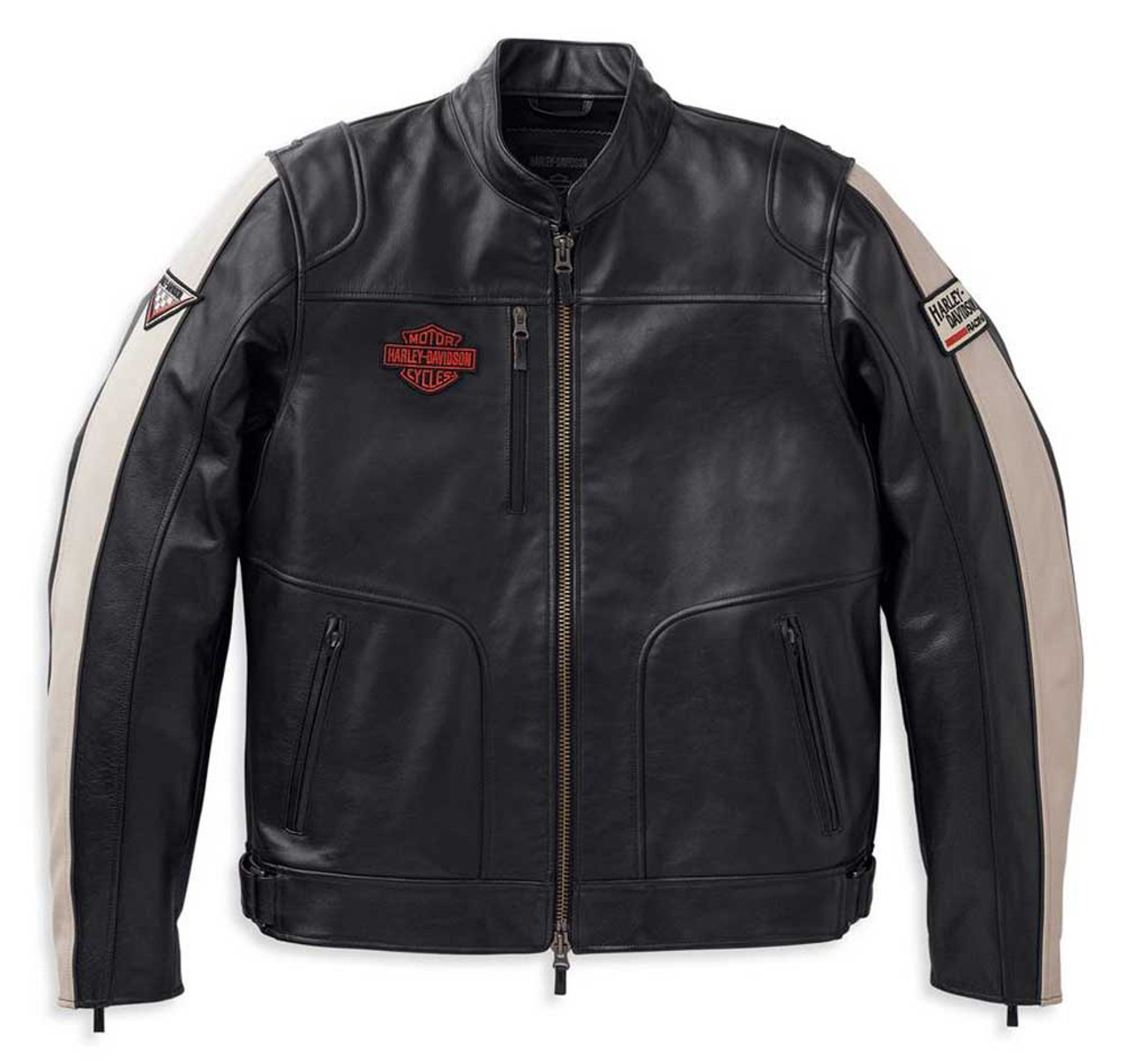 ジャケット・アウター Harley Davidson Rider Leather Jacket M Harley-Davidson® Men's Enduro Striped Leather Riding Jacket