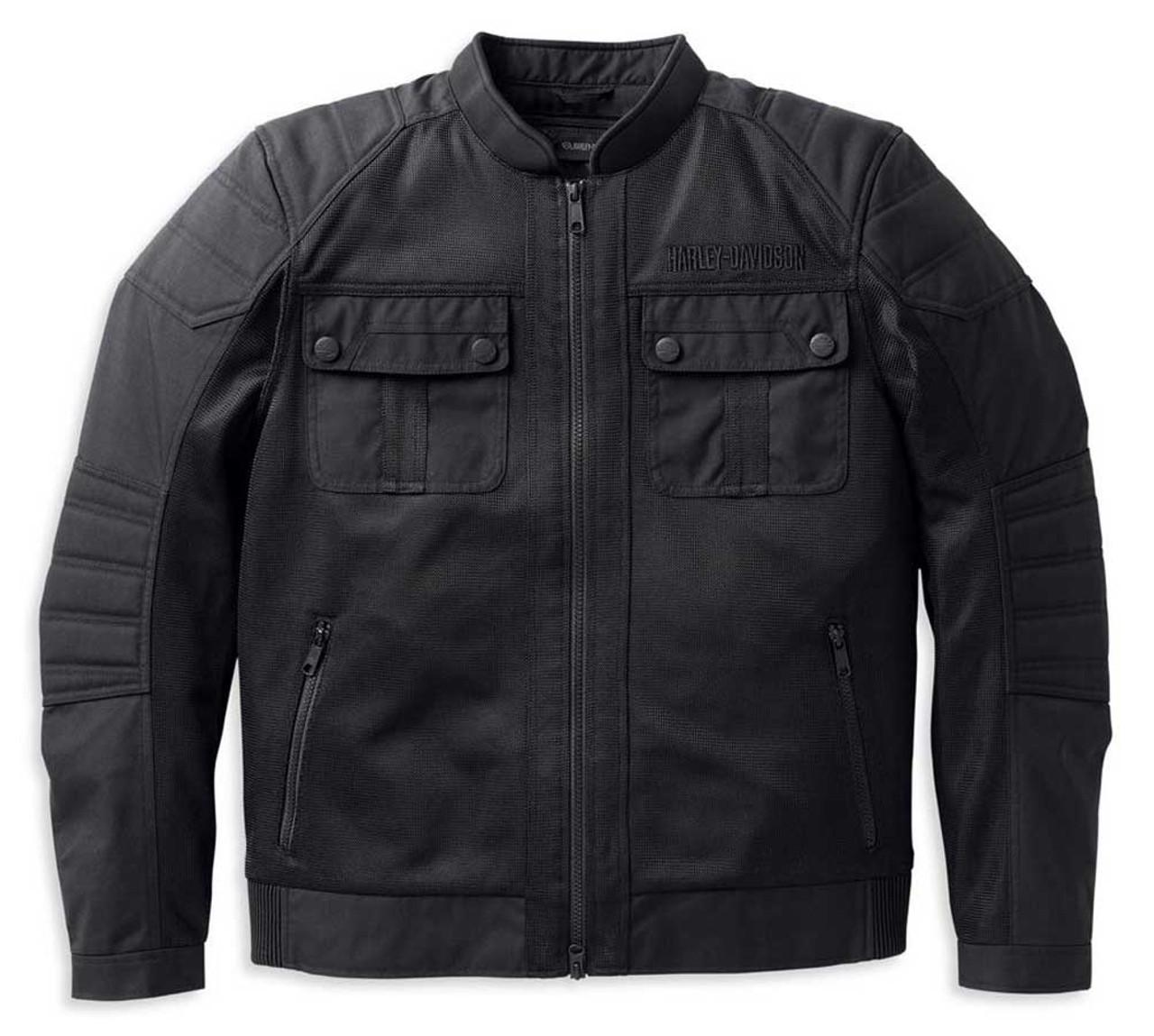 Harley-Davidson® Men's Zephyr Mesh Jacket w/ Zip-Out Liner, Black 