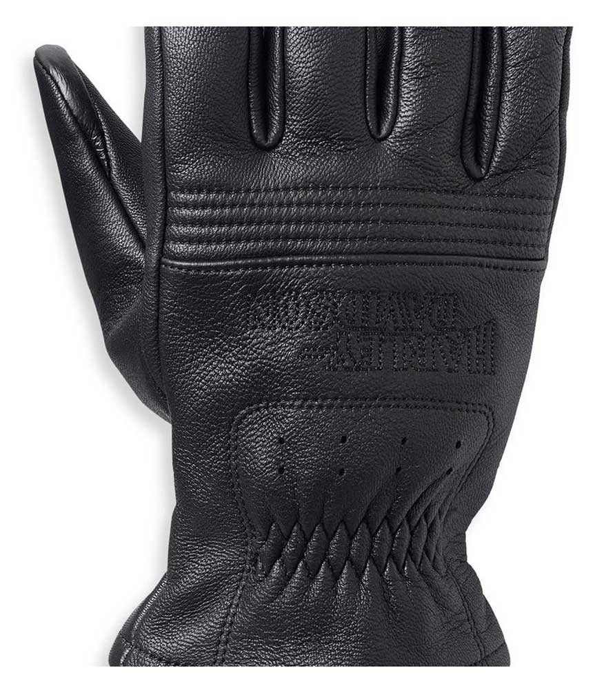 HarleyDavidson® Men's Big Sur FullFinger Leather Gloves, Black 9814222VM Wisconsin Harley