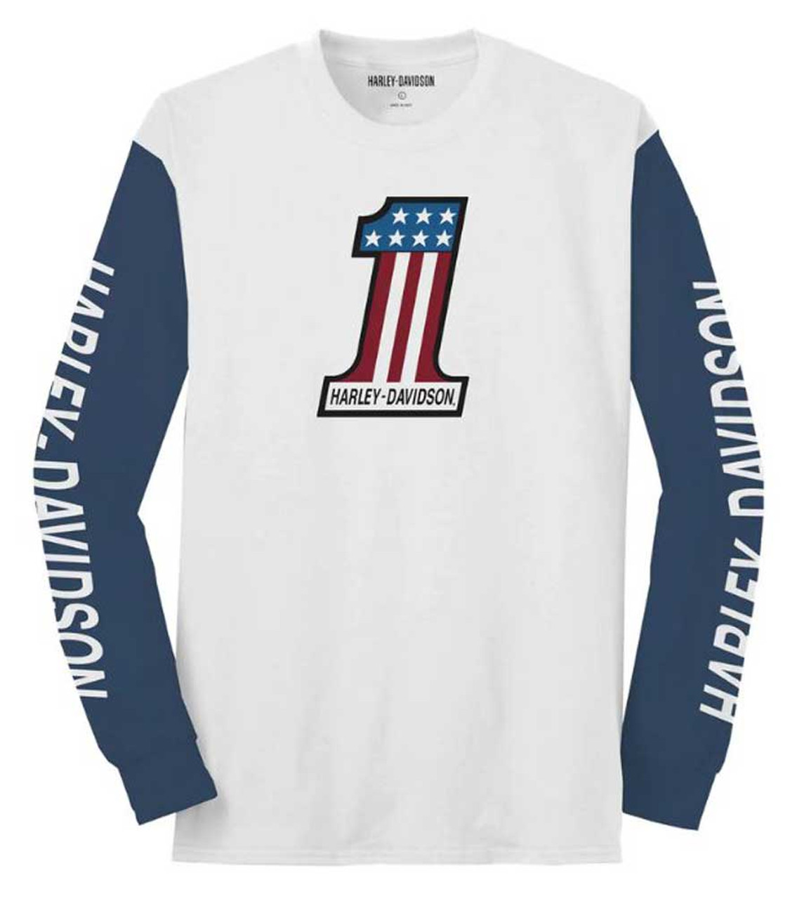 Harley-Davidson® Men's #1 Logo Colorblock Long Sleeve Tee
