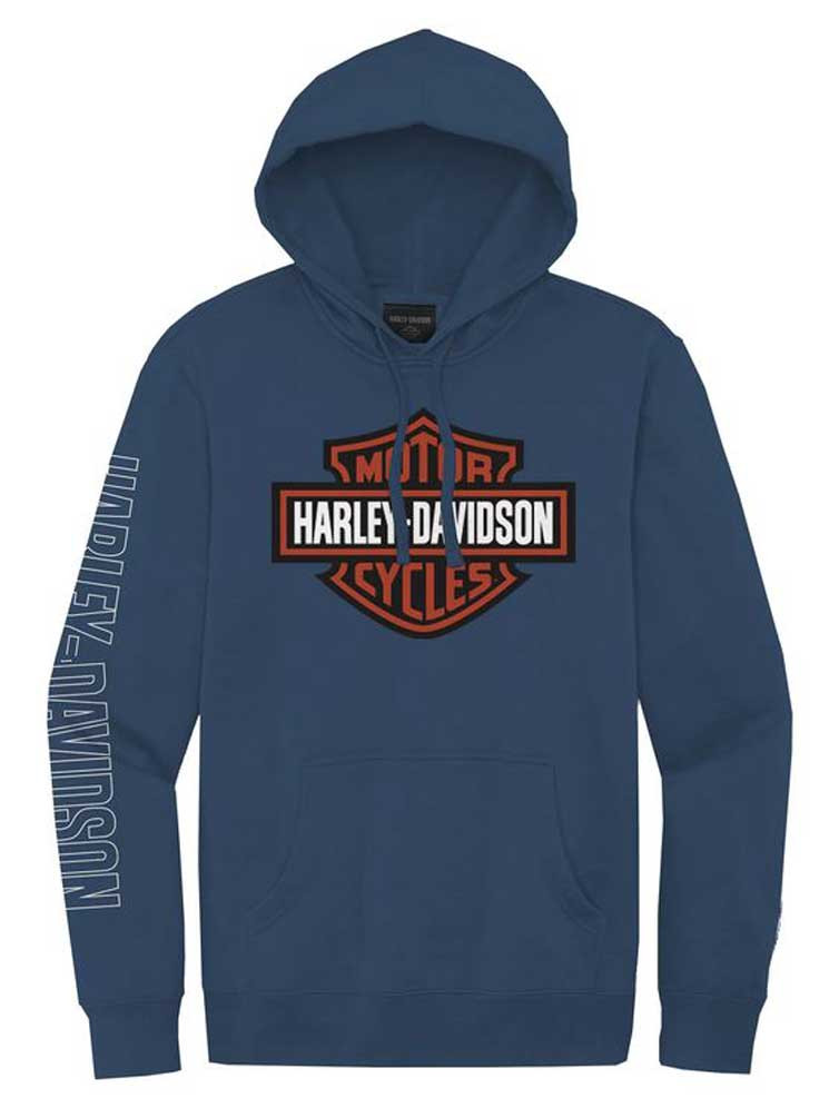 HARLEY DAVIDSON / ジャケット/S/コットン/BLU/97429-22VM Harley-Davidson® Men's Hallmark B&S Pullover Hoodie, Ensign Blue