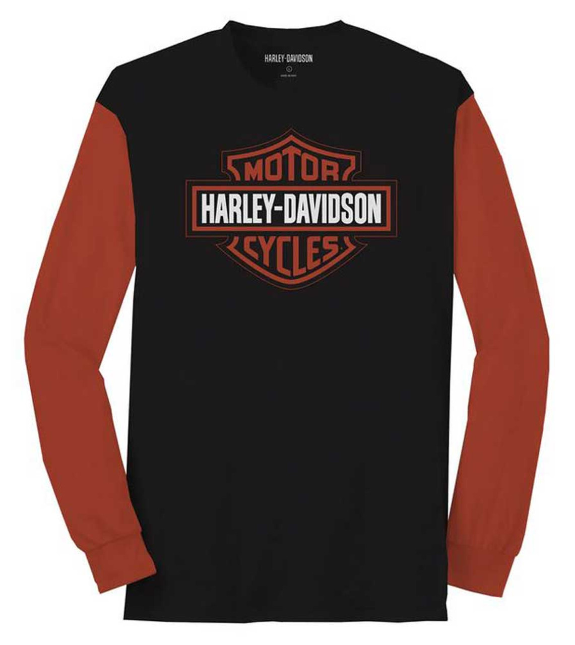 Harley-Davidson® Men's Bar & Shield Logo Colorblock Long Sleeve Tee  99067-22VM