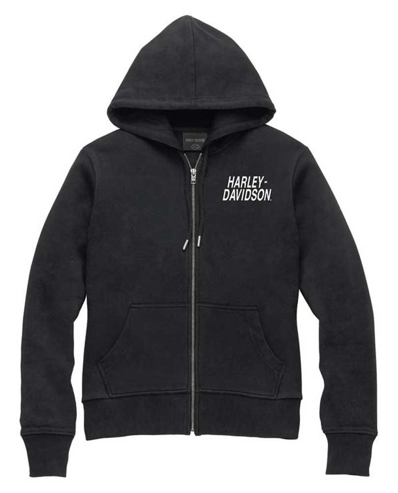 Harley-Davidson® Women's Special #1 Race Zip Front Hoodie - Black