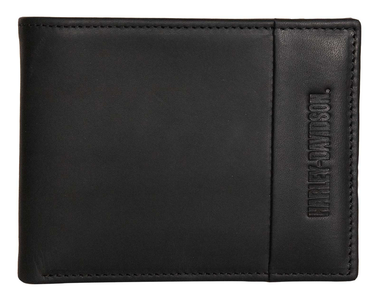 Harley-Davidson® Men's H-D Signature Bi-Fold Genuine Leather RFID