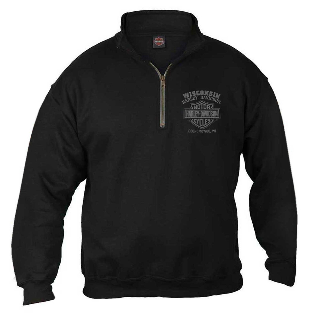 Harley-Davidson® Men's Ghoulish Skull 1/4 Zip Cadet Pullover