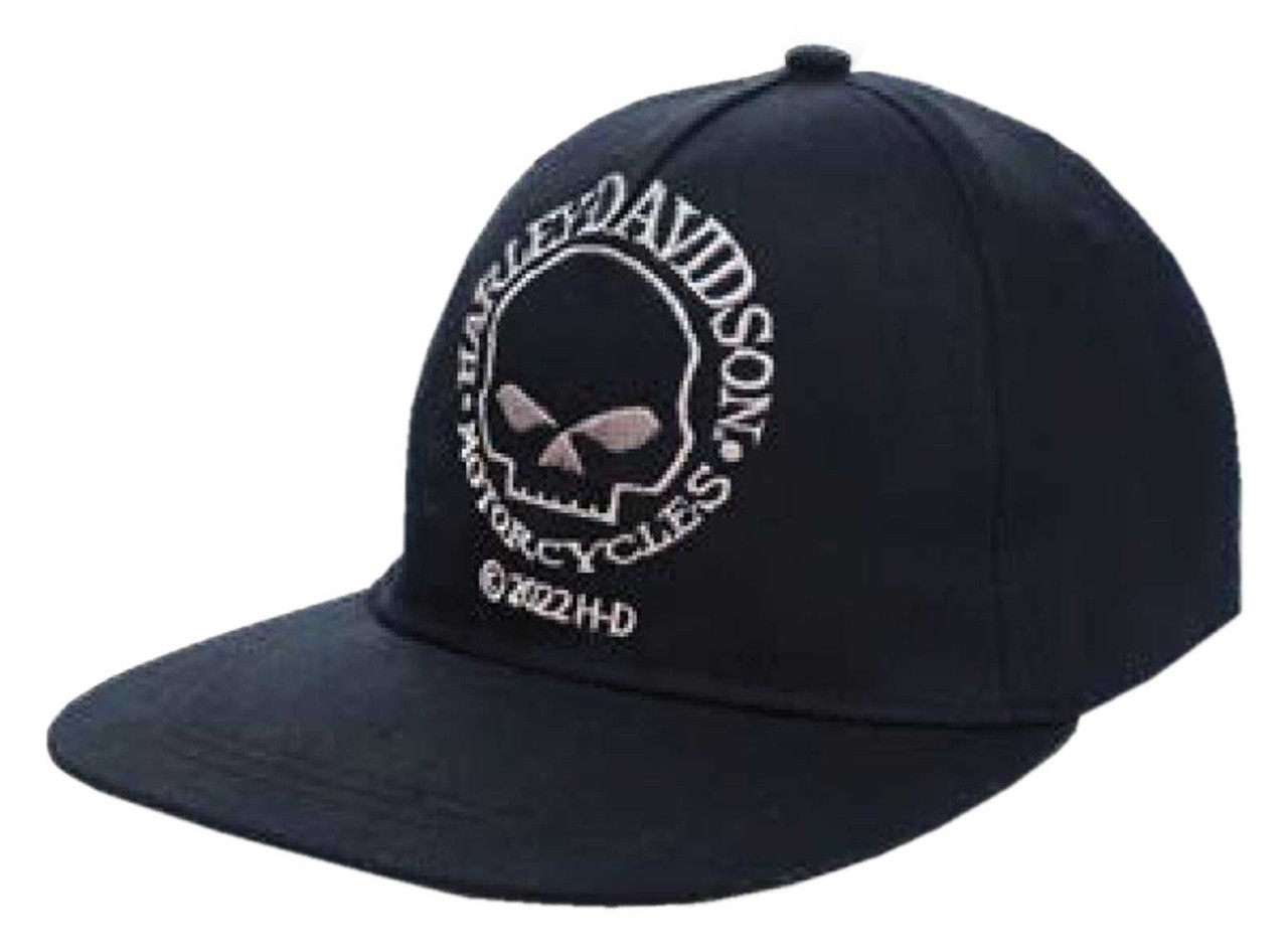 Harley-Davidson® Little Boys' Skull Twill Flat Brim Snap Back