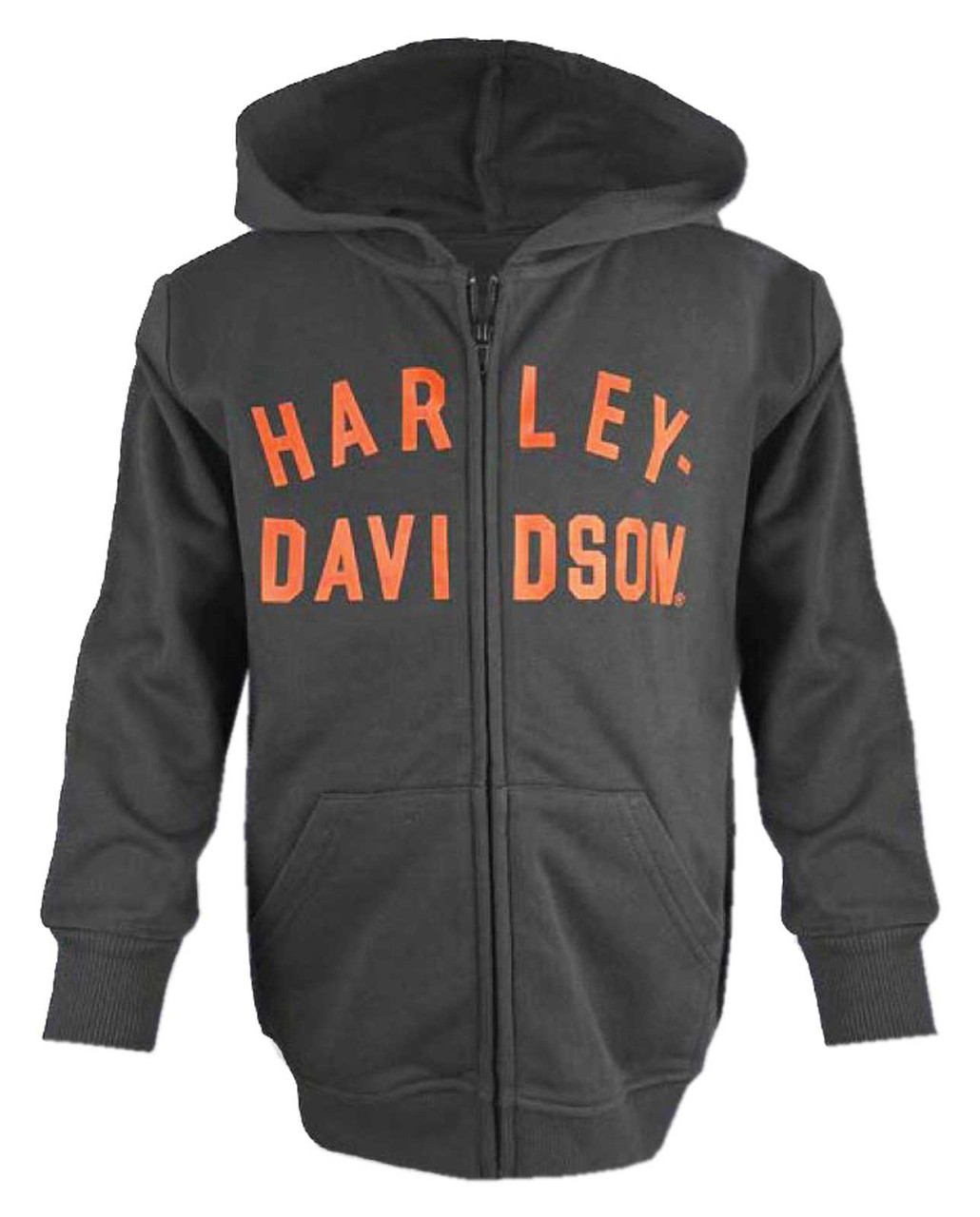 Harley Davidson Big Boys French Terry Zip Up Hooded Sweatshirt