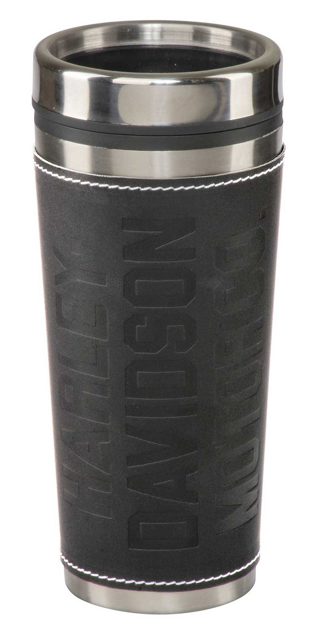 Harley-Davidson® Travel Mug, Leather Wrapped Double-Wall Stainless