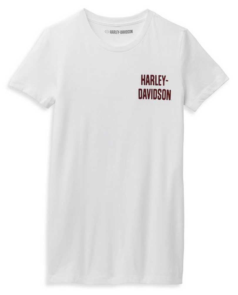 Women's Harley-Davidson Eagle Cotton T-Shirt - Body Fit Round Neck Short Sleeve Top