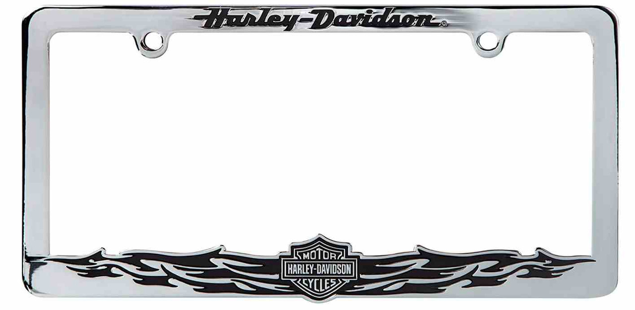 Harley-Davidson® Tribal Flames Bar & Shield Metal License Plate