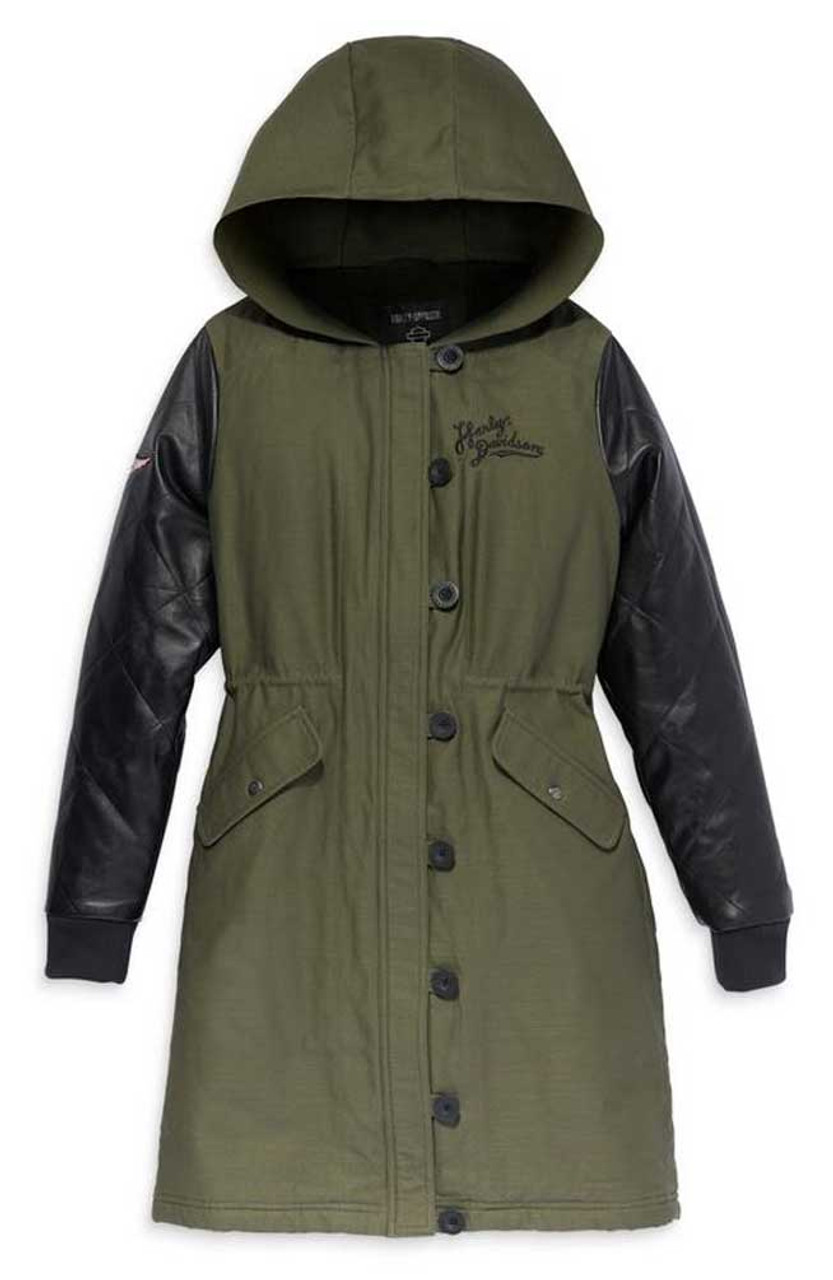 Harley-Davidson® Women's Up North Parka w/ Leather Sleeves