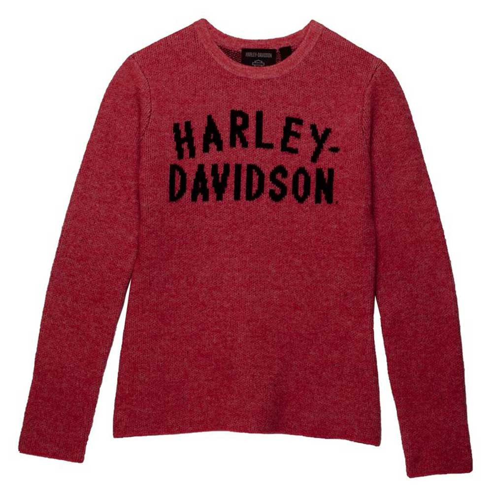 Harley-Davidson® Women's Midwest Intarsia Knit Sweater - Chili Red