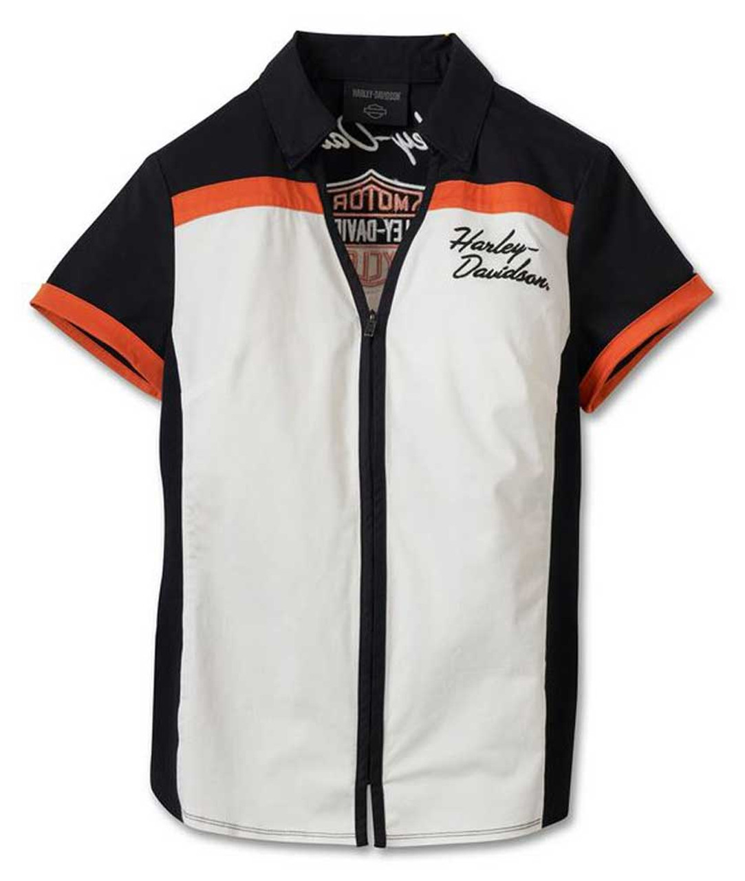 [CK SPORT] Womens Woven Short-Sleeved Shirts Jacket ★2set★ Harley-Davidson® Women's Elemental Zip Front Short Sleeve