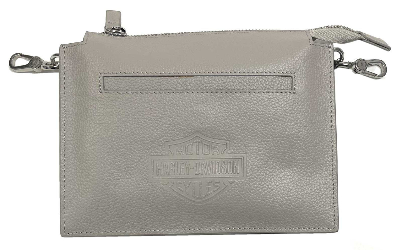 Harley-Davidson シルバー パーティーバッグ Harley-Davidson® Women's Vixen Bar & Shield Leather Hip Bag w