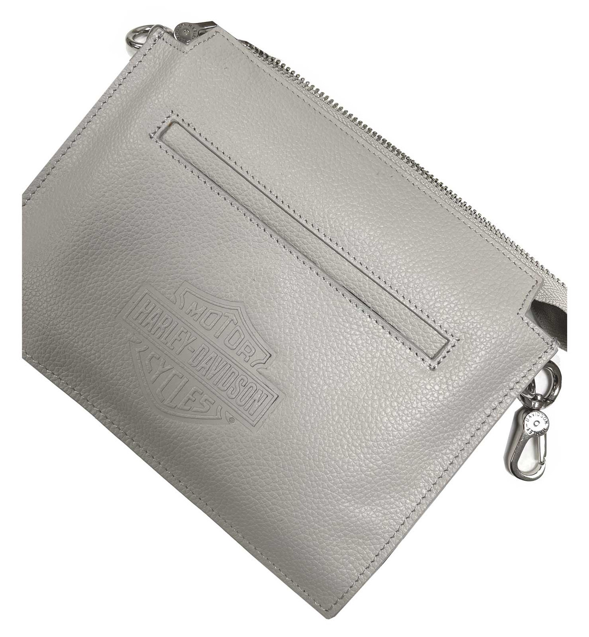 Harley-Davidson Women's Zebra Print Cotton Canvas Hip Bag - Gray & Black, 7x5x1", Adjustable Crossbody Strap