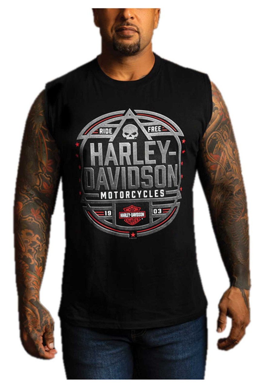 Harley-Davidson® Men's Ride Metal Sleeveless Cotton Muscle Shirt