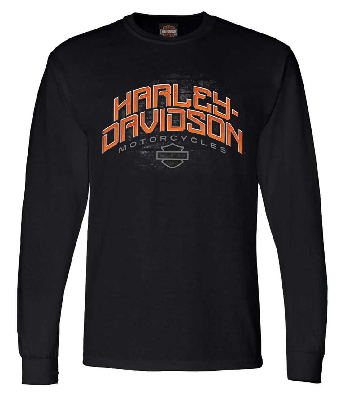 Harley-Davidson® Men's Beveled H-D Long Sleeve Cotton Crew