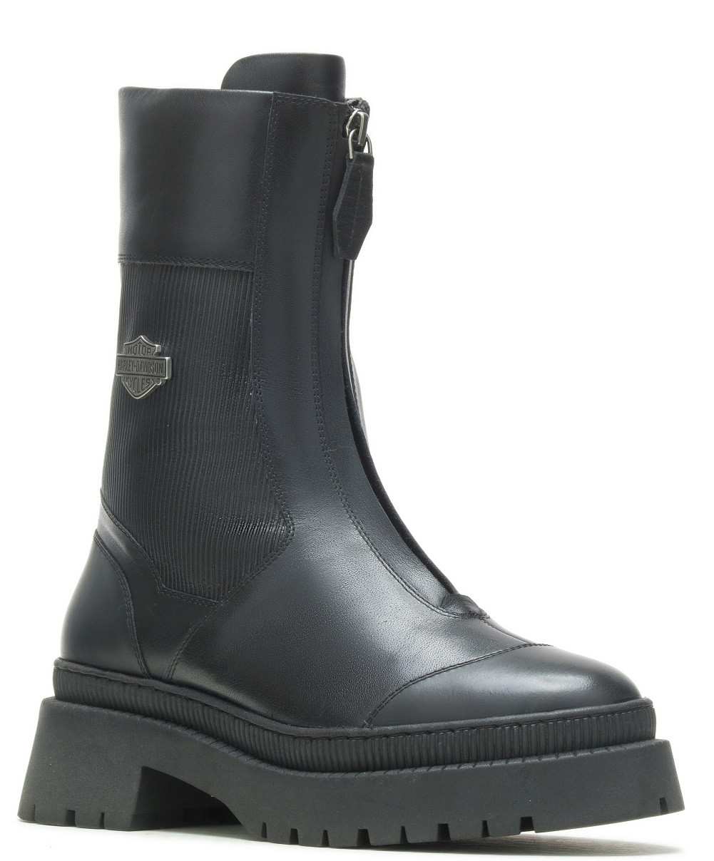 Harley-Davidson® Women's Kavan Black 9-Inch Zip-Up Fashion Boots