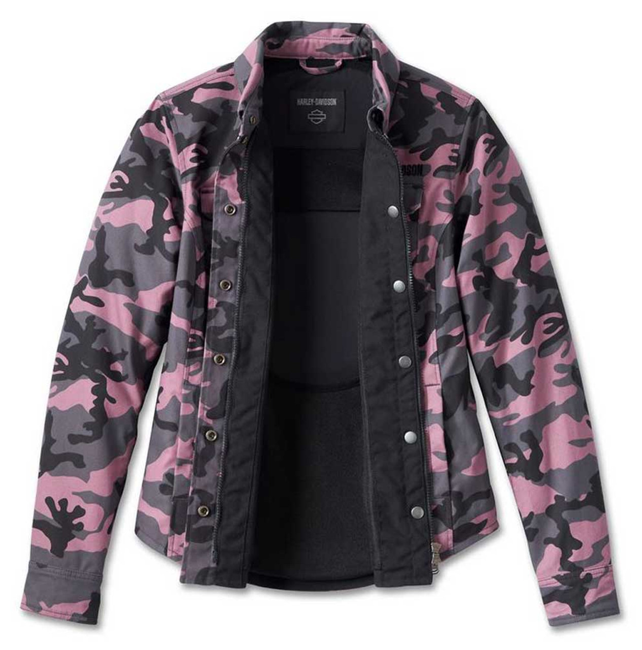Harley-Davidson® Women's Operative Riding Shirt Jacket - Pink Camo ...