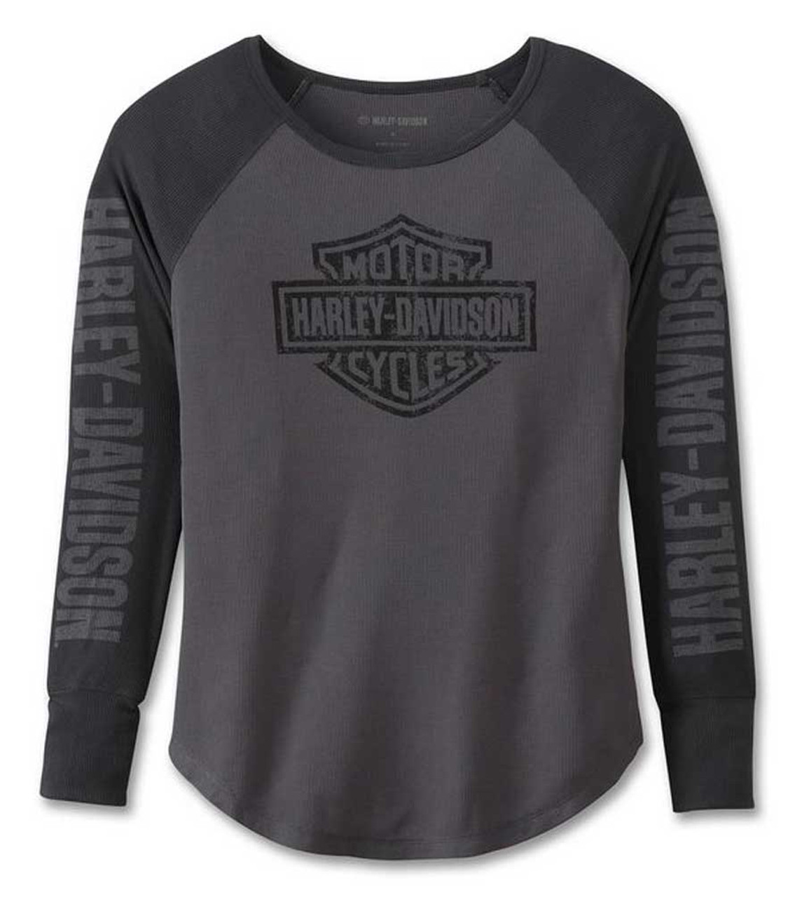 Harley-Davidson® Big Boys' T-Shirt, Double Layer Knit Long Sleeve