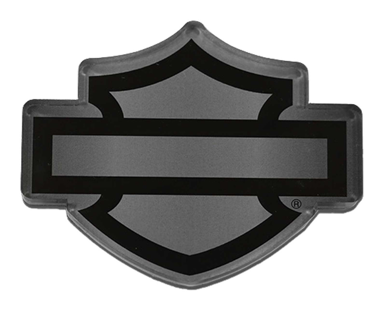 Harley-Davidsonエンブレム＋アダプタ付き Harley-Davidson® Dark Bar & Shield Logo Hard Acrylic Magnet - 3.5