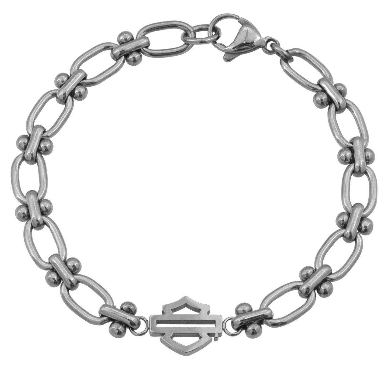Harley-Davidson® Women's Ball & Bar Oval Links Bracelet