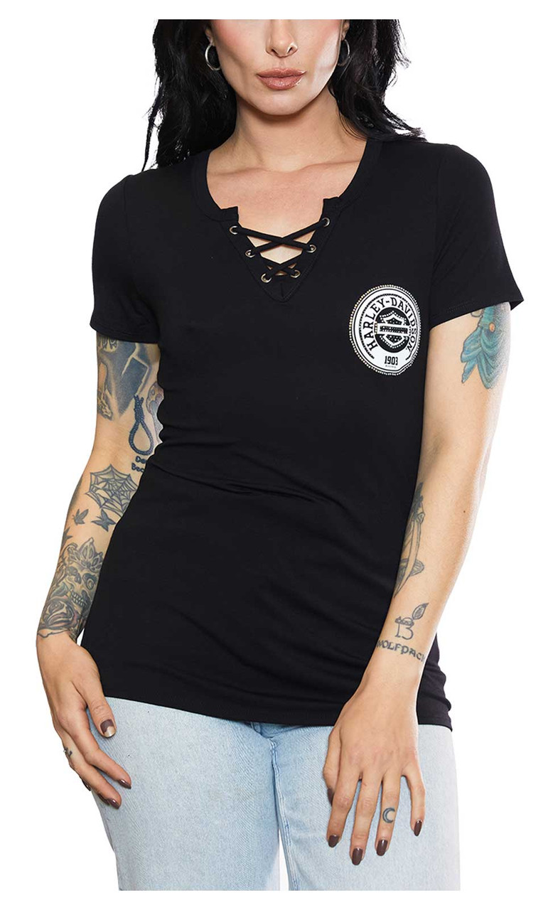 Harley-Davidson® Women's Embellished 1903 Patch Lace-up