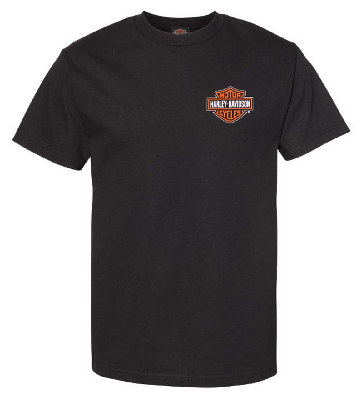 『Harley TEE BLACK XL』 Harley-Davidson® Men's B&S Left Chest Crew-Neck Short Sleeve