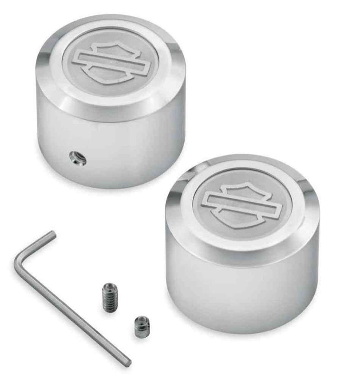 Harley-Davidson® Aluminator Billet Front Axle Nut Covers, Chrome ...