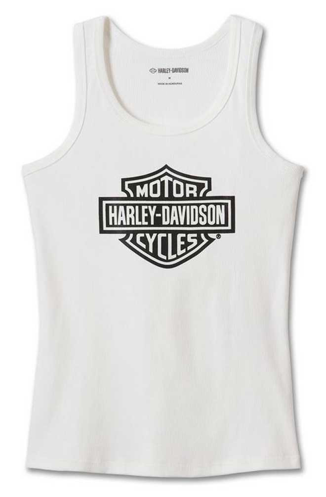 Harley-Davidson® Women's Bar & Shield Sleeveless Tank Top - White